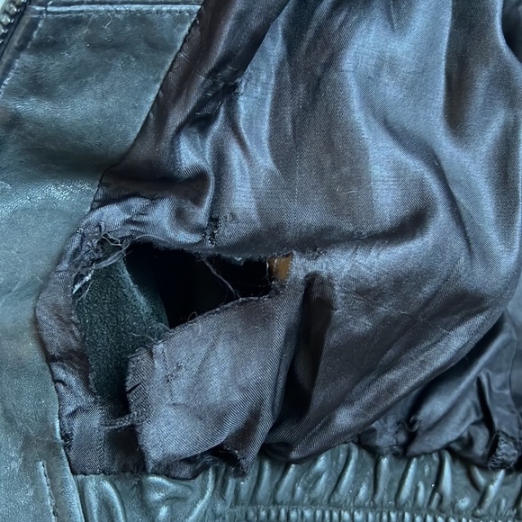 LonePine unisex black leather jacket with design W=M. M=S - Picture 10 of 10